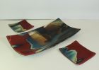 Fused glass Platter and dish set SOLD